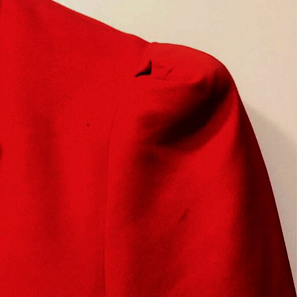 Zara  Red Blazer w/ puff sleeve - Picture 4 of 8